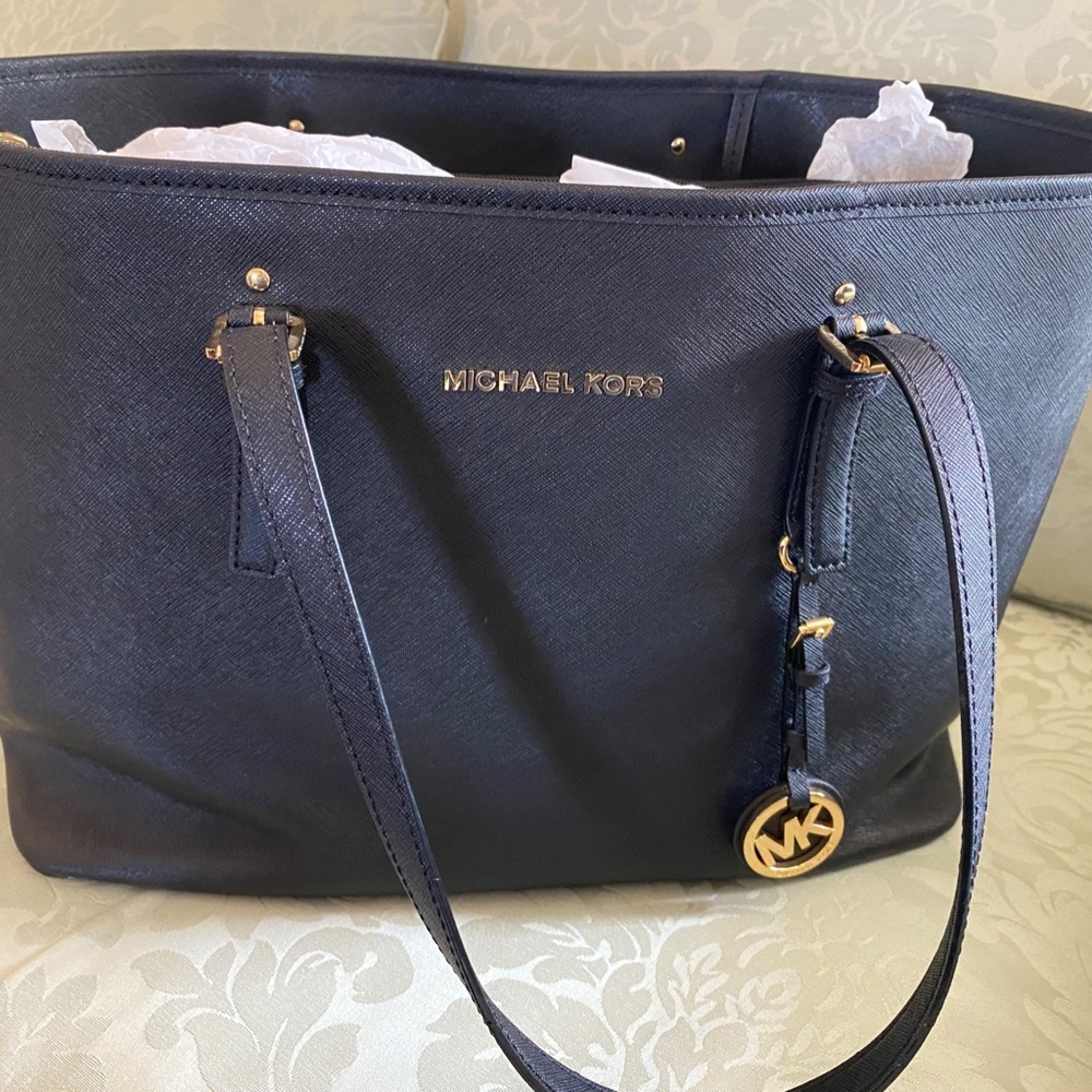 Michael Kors Large Logo Black Tote Bag